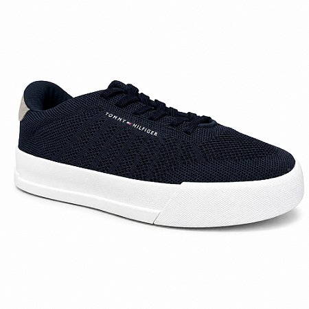 Tênis Tommy Hilfiger TH Court Knit Masculino Desert Sky