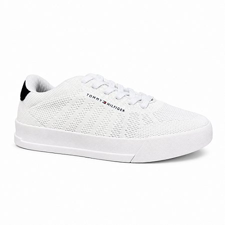 Tênis Tommy Hilfiger TH Court Knit Masculino White