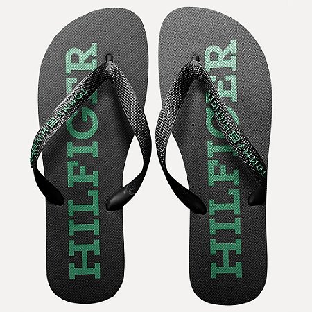 Chinelo Tommy Hilfiger Hilfiger Beach Sandal Masculino Black