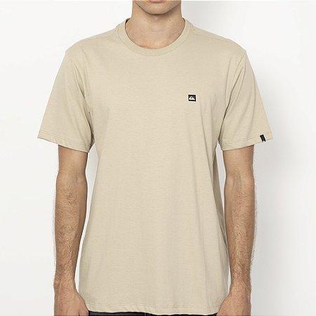 Camiseta Quiksilver Transfer Square SM27 Masculina Bege