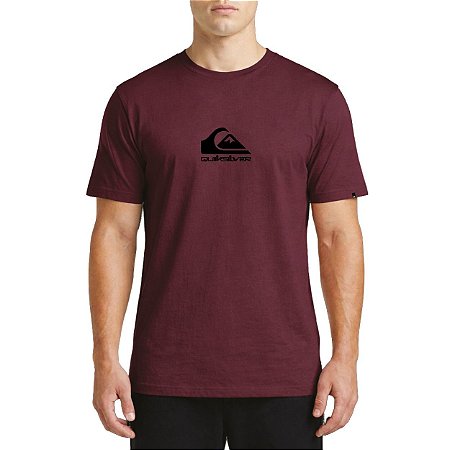 Camiseta Quiksilver Small Logo SM27 Masculina Vinho