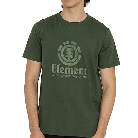 Camiseta Element Vertical SM27 Masculina Verde Escuro