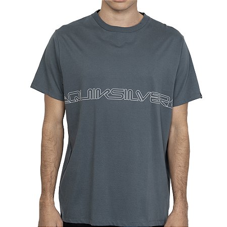 Camiseta Quiksilver Word Block SM27 Masculina Azul Escuro