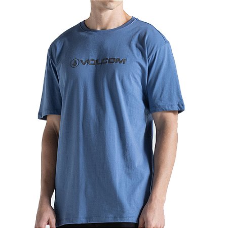 Camiseta Volcom New Euro SM27 Masculina Azul Escuro
