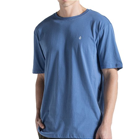 Camiseta Volcom Stone Blanks SM27 Masculina Azul Escuro