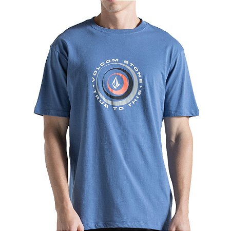 Camiseta Volcom Enterprises SM27 Masculina Azul Escuro