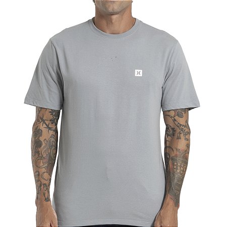 Camiseta Hurley Mini Icon SM27 Masculina Cinza