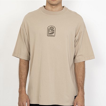 Camiseta Quiksilver Sweet Spot Over SM27 Masculina Bege