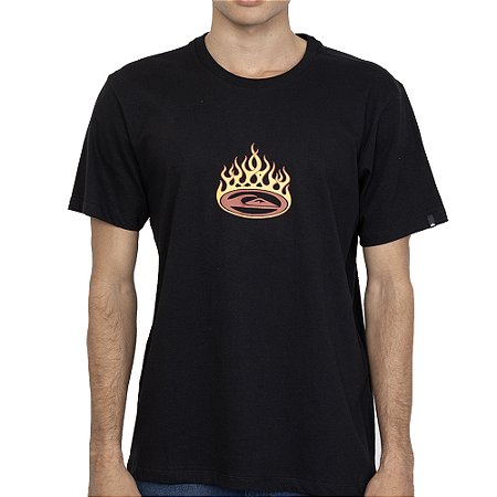 Camiseta Quiksilver Flaming SM27 Masculina Preto