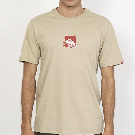Camiseta Quiksilver Echo SM27 Masculina Bege