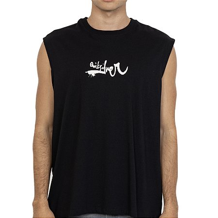 Regata Quiksilver Impaired Logo DNA SM27 Masculina Preto