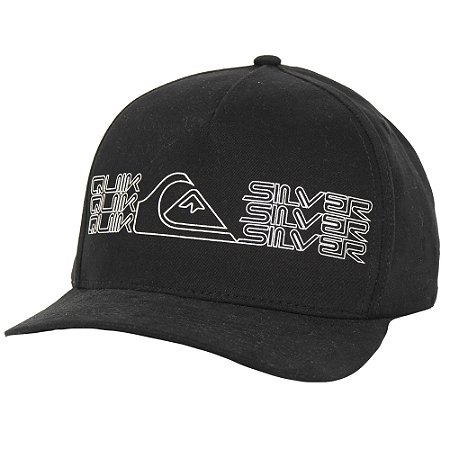 Boné Quiksilver Aba Curva Big Block SM27 Preto