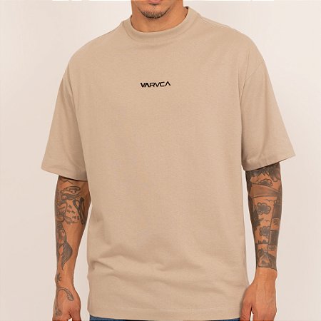 Camiseta RVCA Intro 1X SM27 Masculina Areia