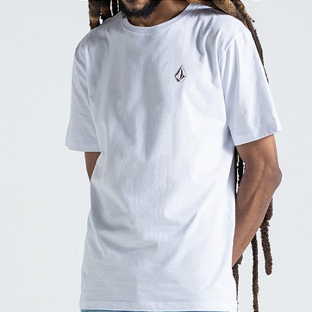 Camiseta Volcom Skidder Oversize SM27 Masculina Branco