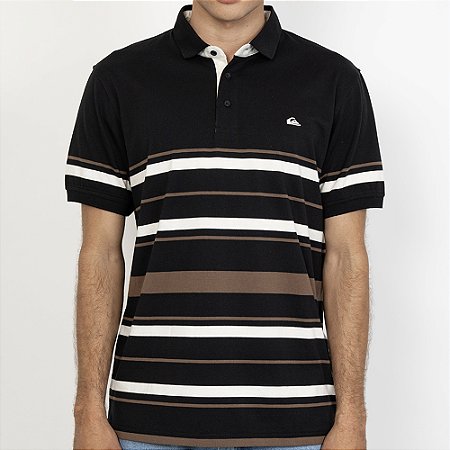 Camisa Quiksilver Polo Heyday SM27 Masculina Preto