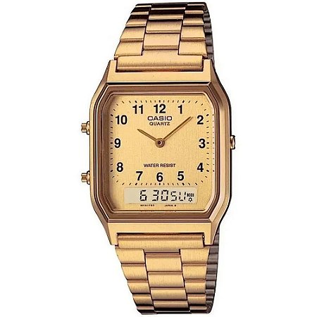 Relógio Casio Vintage AQ-230GA-9BMQ Dourado