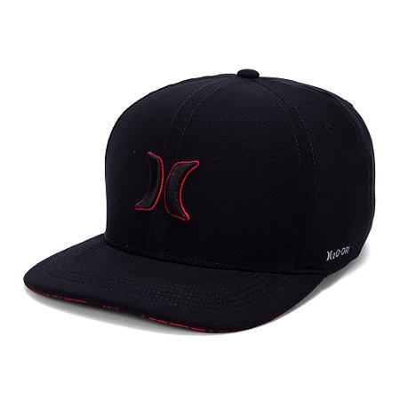 Boné Hurley Aba Curva Outline SM27 Preto