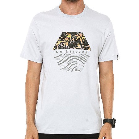 Camiseta Quiksilver Bamboo Breakfast Cinza