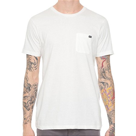 Camiseta RVCA Basic Pocket Off White