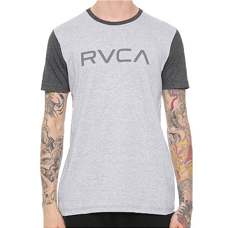 Camiseta RVCA Big Color Cinza/Cinza Escuro