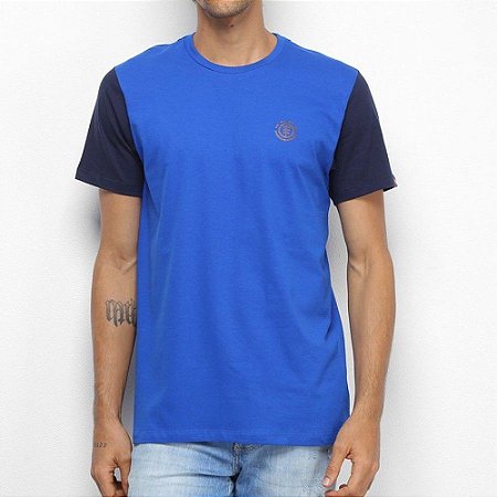 Camiseta Element Logo Bicolor Azul/Azul Marinho