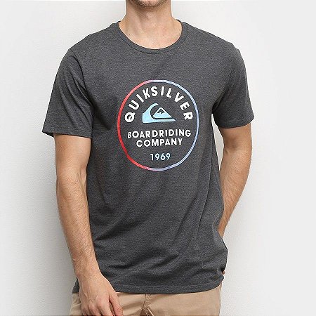 Camiseta Quiksilver Rainbow Circle Cinza Escuro