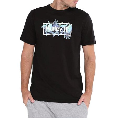 Camiseta Hurley Silk Brotanical Azul Marinho