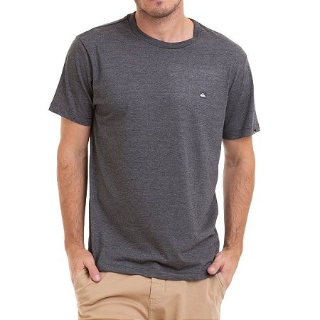 Camiseta Quiksilver Chest Transfer Color Cinza Escuro