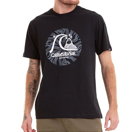 Camiseta Quiksilver Custom Print Preta