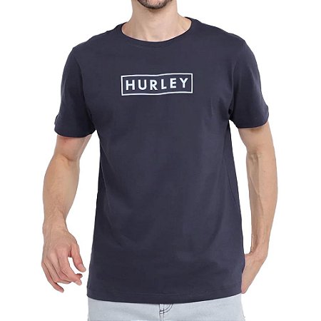 Camiseta Hurley Silk Boxed Benzo Azul Marinho