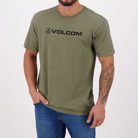 Camiseta Volcom Silk Crisp Euro Verde Mescla