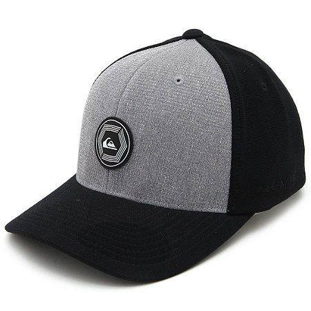 Boné Quiksilver Flex Hologram Round Preto/Cinza