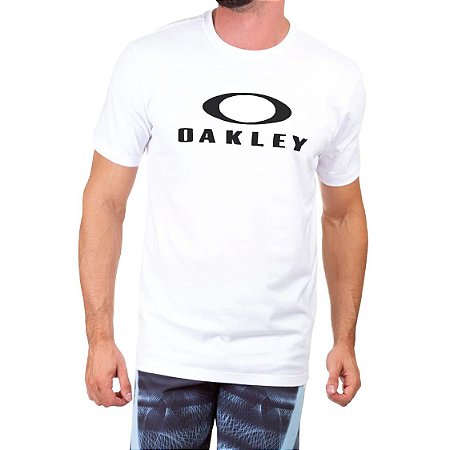 Camiseta Oakley O-Bark Branca/Preta