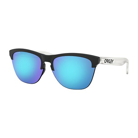 Óculos de Sol Oakley Frogskins Lite Matte Black Matte Clear W/ Prizm Sapphire Iridium