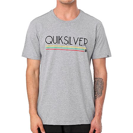 Camiseta Quiksilver Jamaica Log Cinza