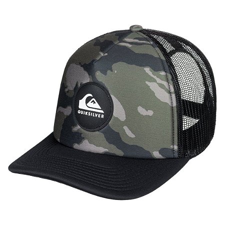 Boné Quiksilver Trucker Crackles Camuflado