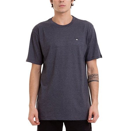 Camiseta Quiksilver Transfer Cinza Escuro Mescla