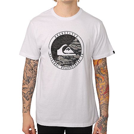 Camiseta Quiksilver Camo Board Branco