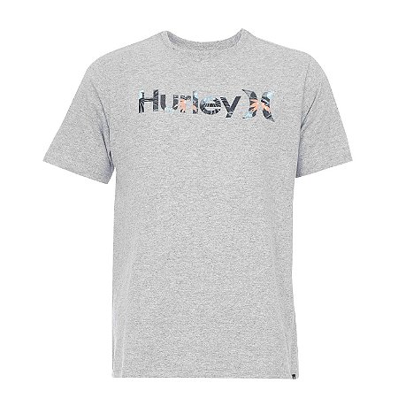 Camiseta Hurley Silk Military Cinza Claro