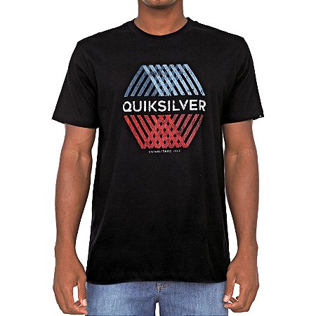 Camiseta Quiksilver Multi Hex Preto