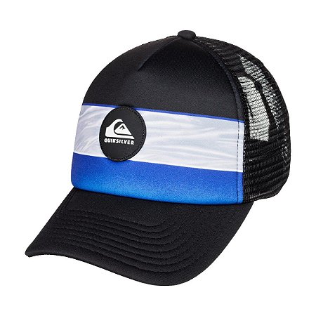 Boné Quiksilver Aba Curva Tijuana Trucker Preto/Azul