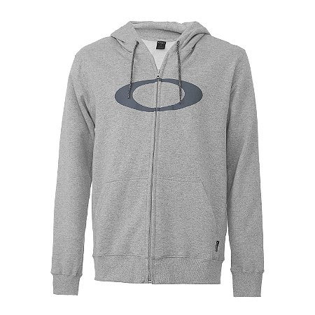 Moletom Oakley Aberto Ellipse F/Z Hoodie Masculino Cinza Claro