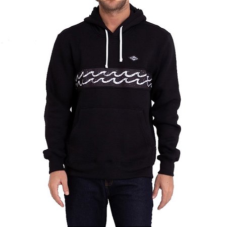 Moletom Billabong Fechado Wave Line Masculino Preto