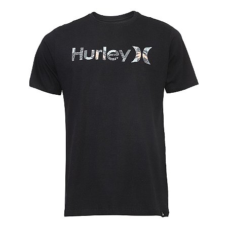 Camiseta Hurley Silk Military Preto