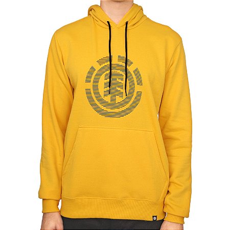 Moletom Element Fechado Bar Codes Masculino Amarelo