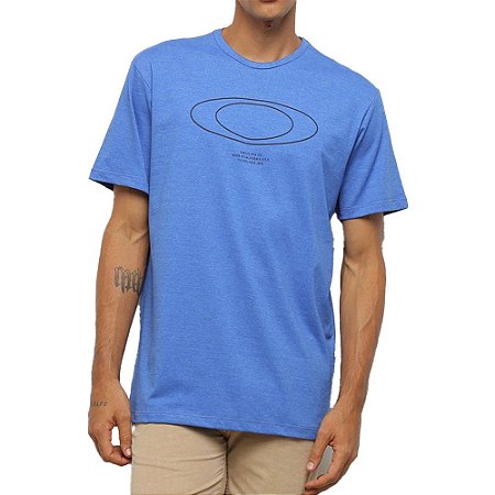 Camiseta Oakley Blur Storm Heather Masculina Azul