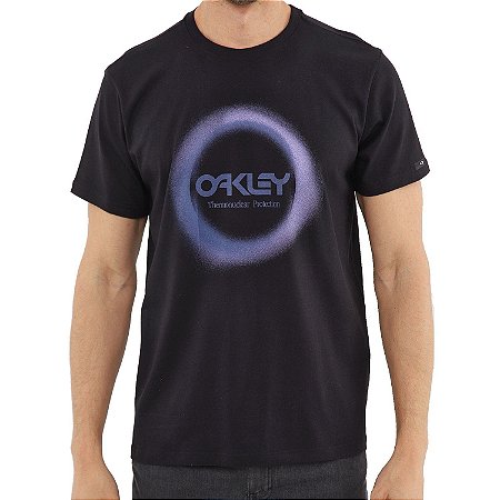 Camiseta Oakley Thermonuclear Aurea Masculina Preto
