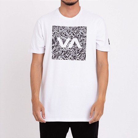 Camiseta RVCA Defer All The Way Masculina Branco