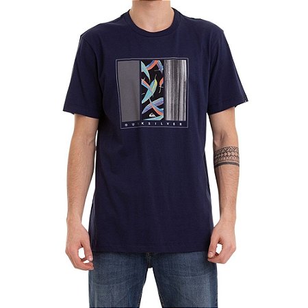 Camiseta Quiksilver Jungle Options Masculina Azul Marinho