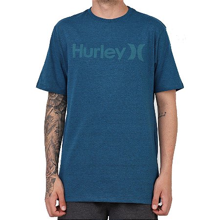 Camiseta Hurley Push Throught Masculina Azul Marinho